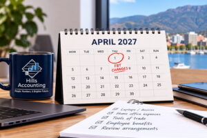 Hobart business owner reviewing salary sacrifice and Fringe Benefits Tax changes taking effect from April 2027
